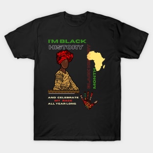 Black history month cute graphic design artwork T-Shirt